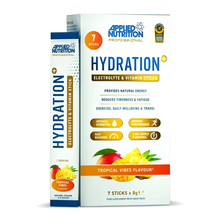 Applied Nutrition Hydration+ Electrolyte & Vitamin Sticks 7x8g Tropical Vibes