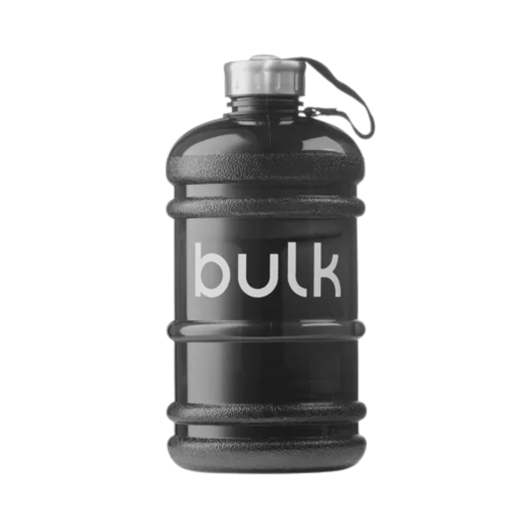 Bulk Half Gallon Water Bottle 2200ml Gunmetal Black front-facing bottle