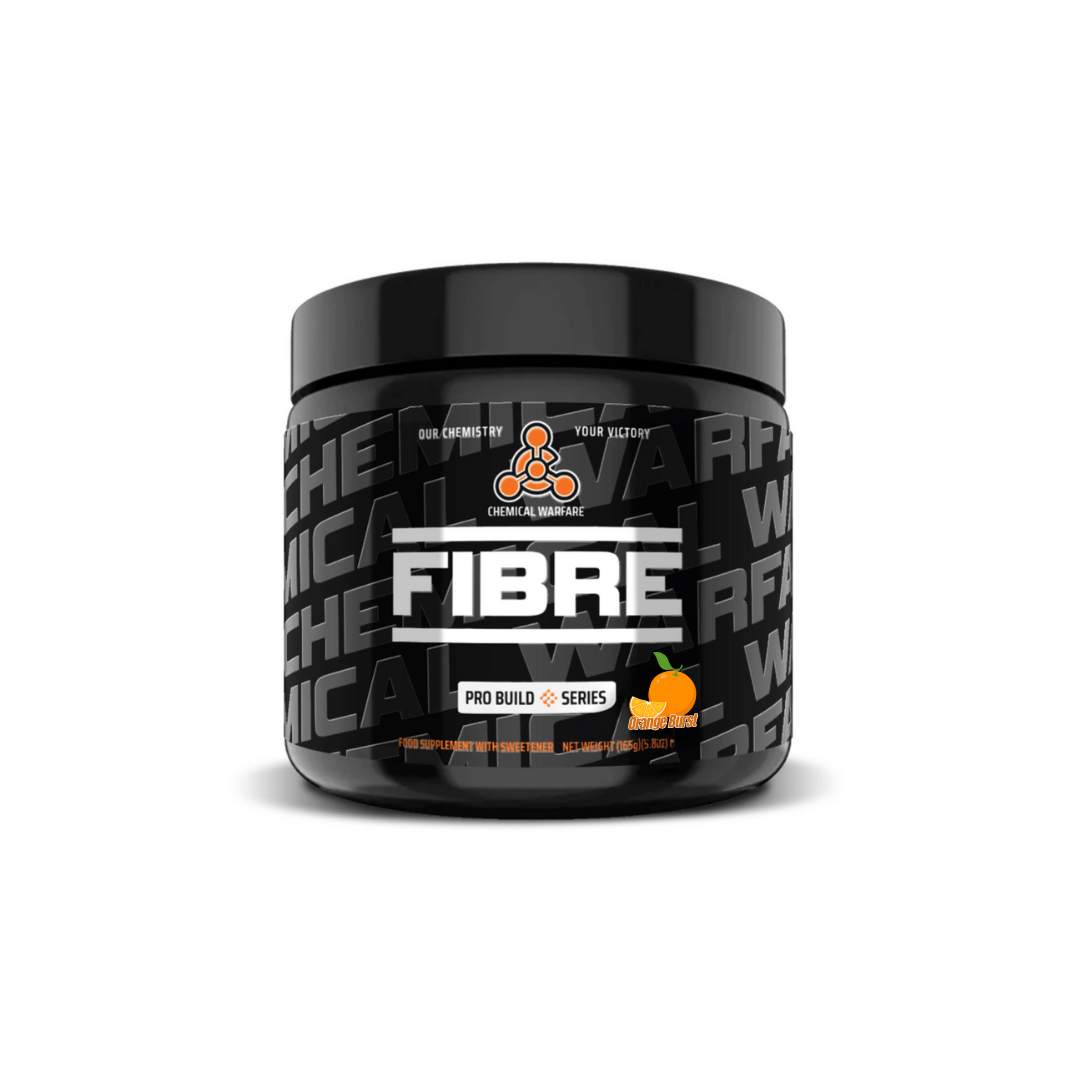 Chemical Warfare Fibre Orange Burst, 165g, 30-serving tub front