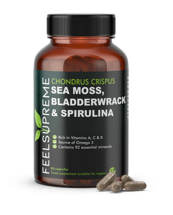 Feel Supreme Sea Moss with Bladderwrack and Spirulina 90 Capsules
