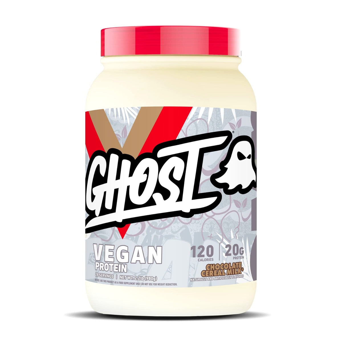 GHOST Vegan Protein 980g Chocolate Cereal Milk, manufacturer product front