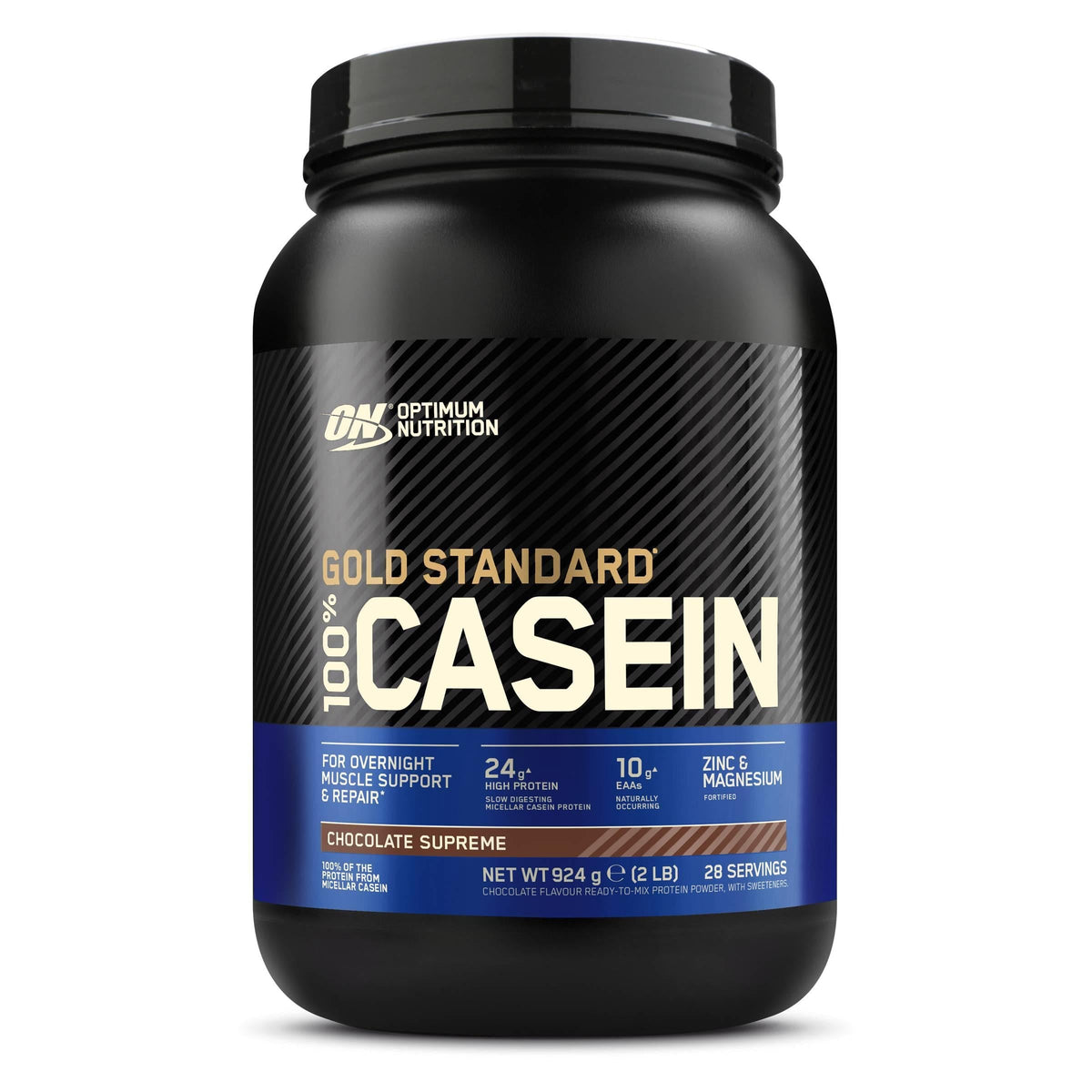 Optimum Nutrition Gold Standard 100% Casein 924g Chocolate Supreme front tub