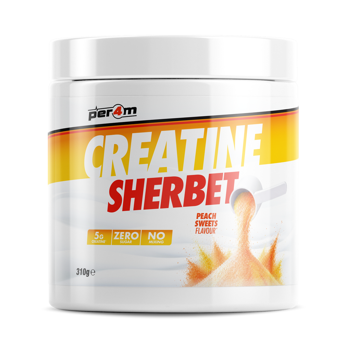 PER4M Creatine Sherbet 310g Peach Sweets