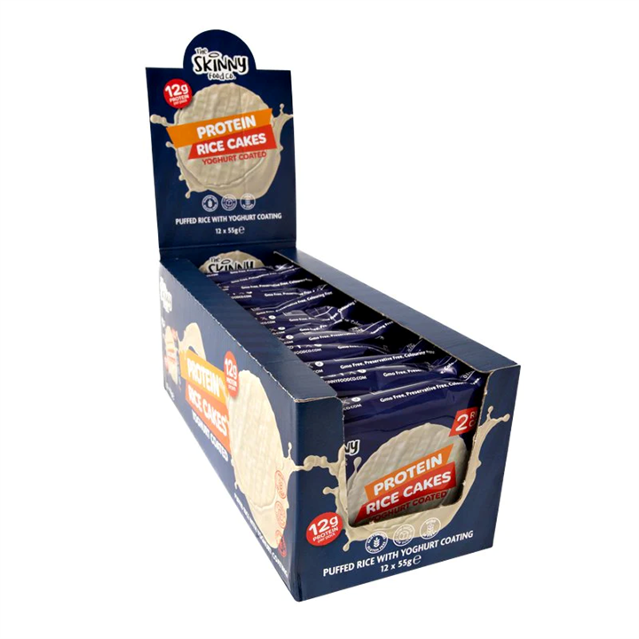 The Skinny Food Co Skinny Rice Cake With High Protein Yoghurt 12x55g – White Chocolate