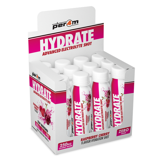 PER4M Hydrate Advanced Electrolyte Shots 12 x 100ml Raspberry Cherry