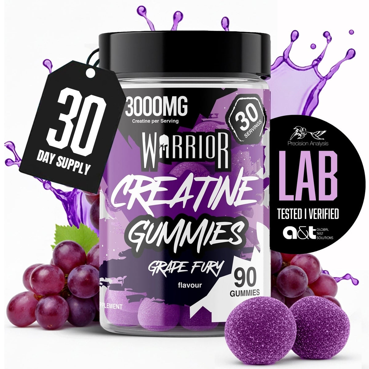 Warrior Creatine Gummies 90 Gummies Grape