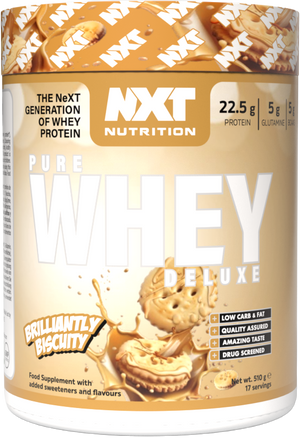 NXT Nutrition Pure Whey Deluxe 510g Brilliantly Biscuity