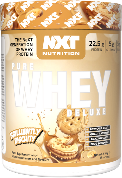 NXT Nutrition Pure Whey Deluxe 510g Brilliantly Biscuity