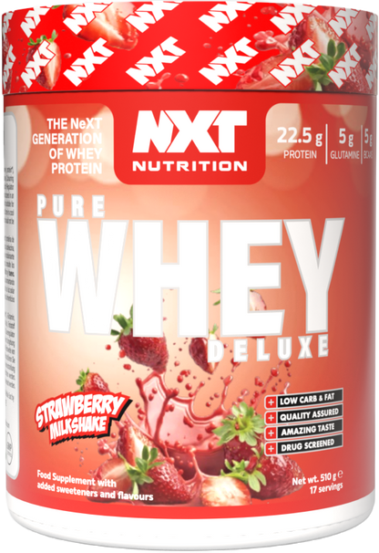 NXT Nutrition Pure Whey Deluxe 510g Strawberry Milkshake