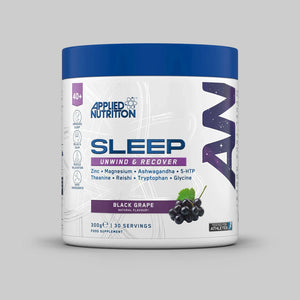 Applied Nutrition Sleep Support 40+ Black Grape 300g tub, front view