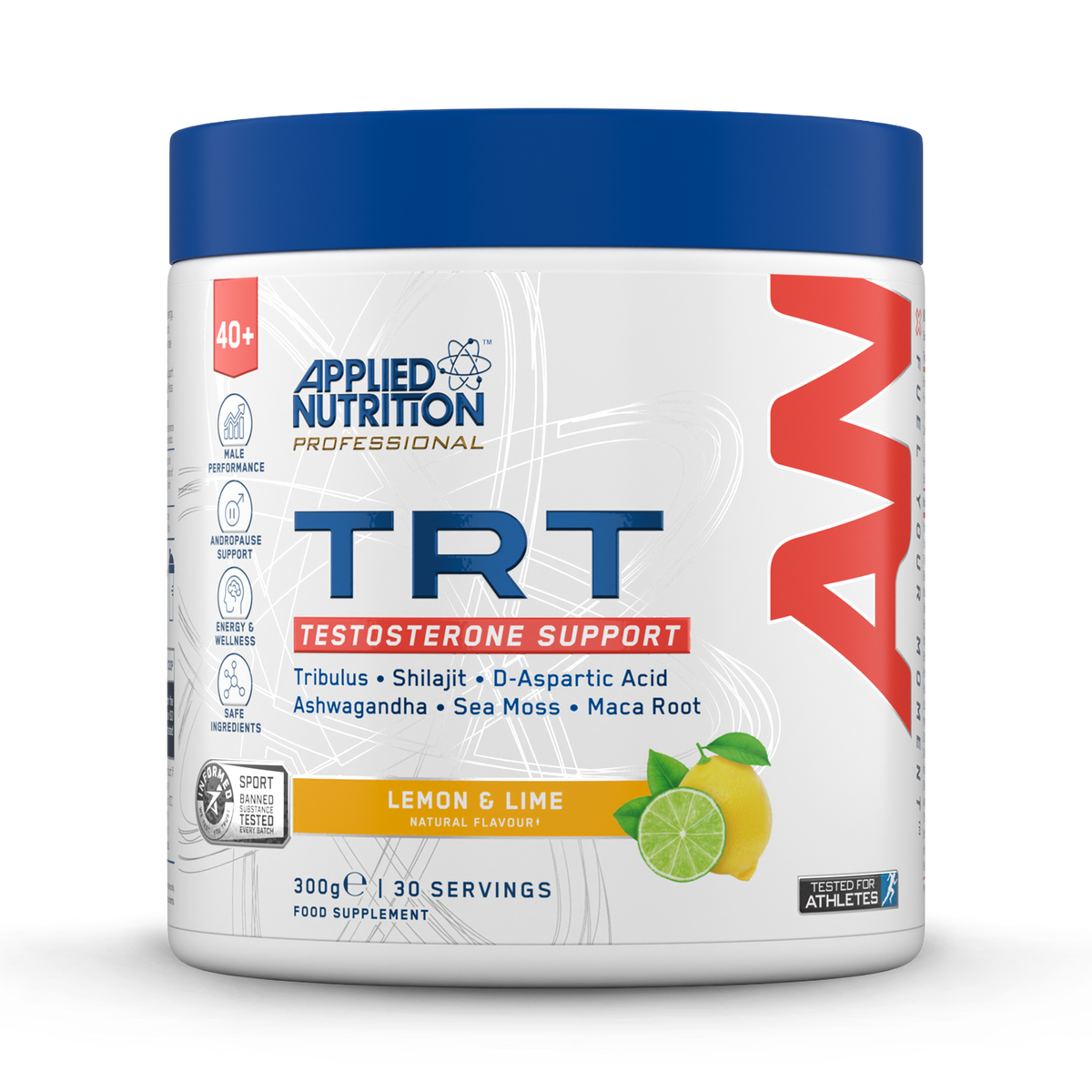 Applied Nutrition 40+ TRT Lemon & Lime 300g front of tub