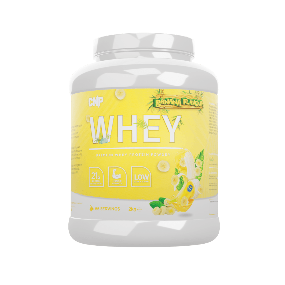 CNP Professional Whey 2kg Banana flavour tub front