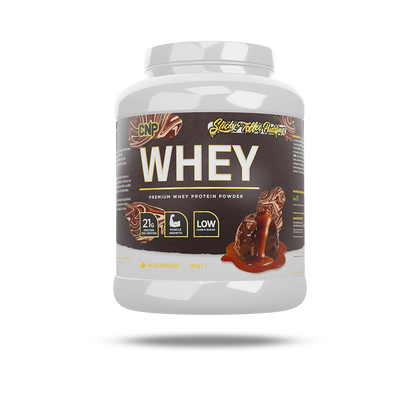 CNP Professional Whey 2kg Sticky Toffee Pudding flavour tub front