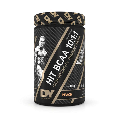 DY Nutrition HIT BCAA 10:1:1 400g Peach — front-facing tub
