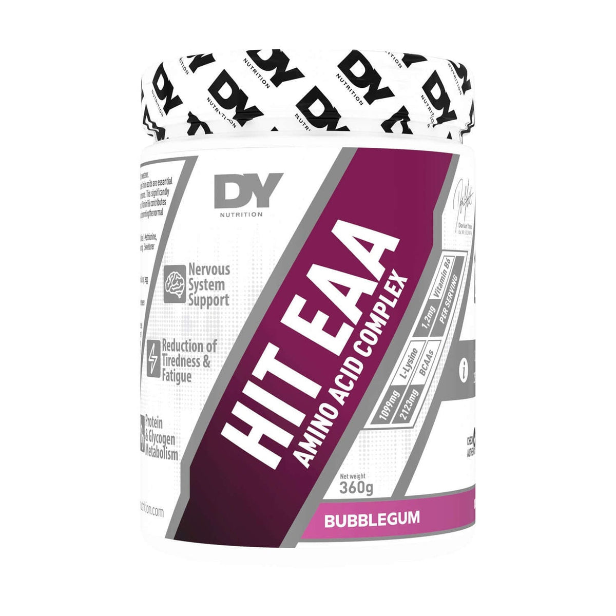DY Nutrition HIT EAA Amino Acid Complex 360g Bubble Gum front tub