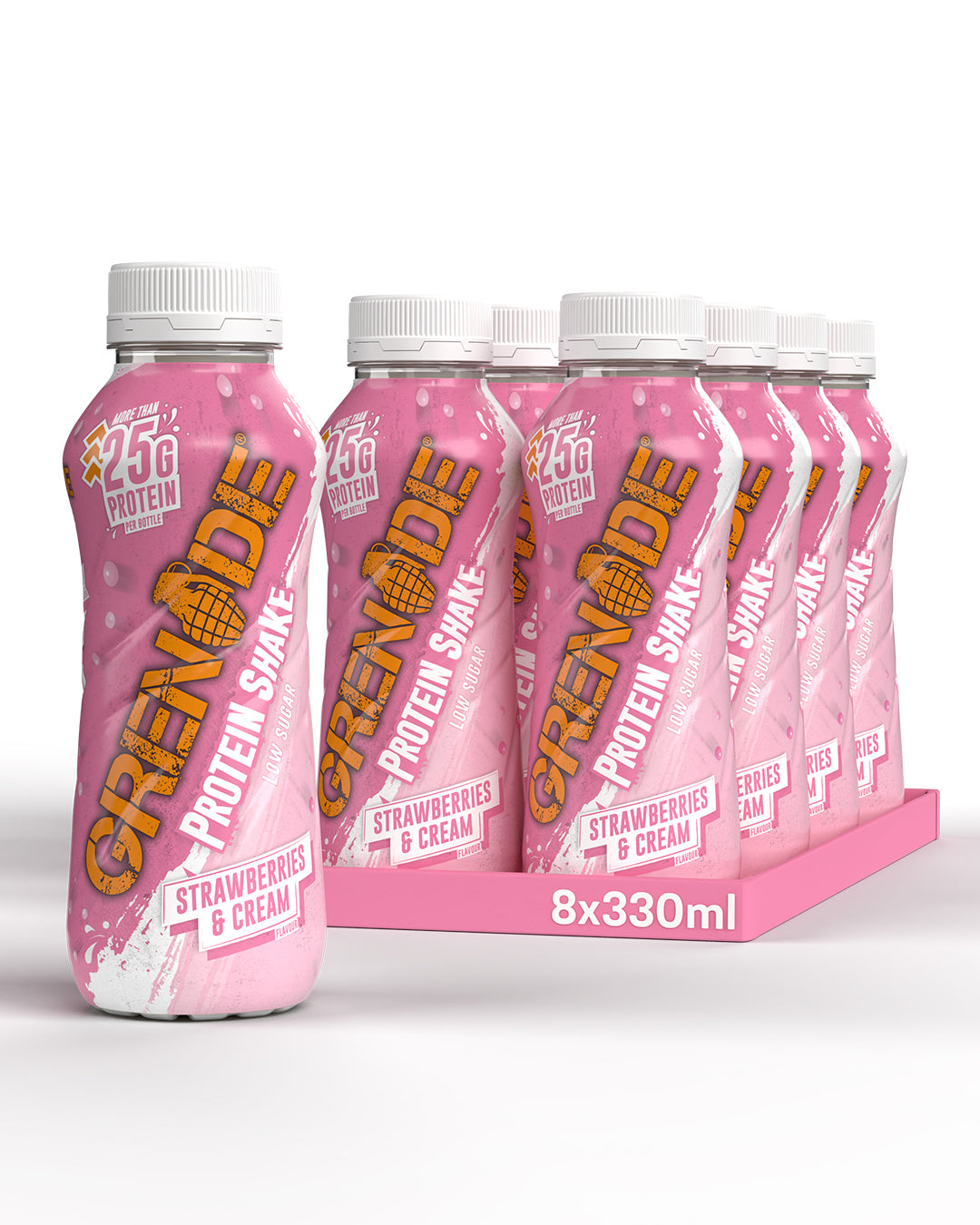 Grenade Protein Shake 8x330ml Strawberries & Cream