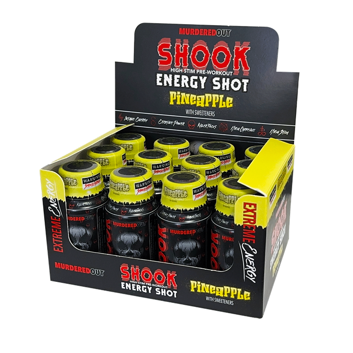 Murdered Out Shook Energy Shot 12 x 60ml Pineapple