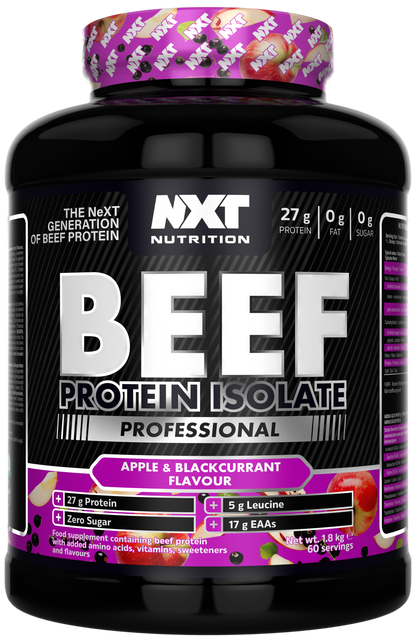 NXT Nutrition Beef Protein Isolate Professional 1.8kg Apple and Blackcurrant