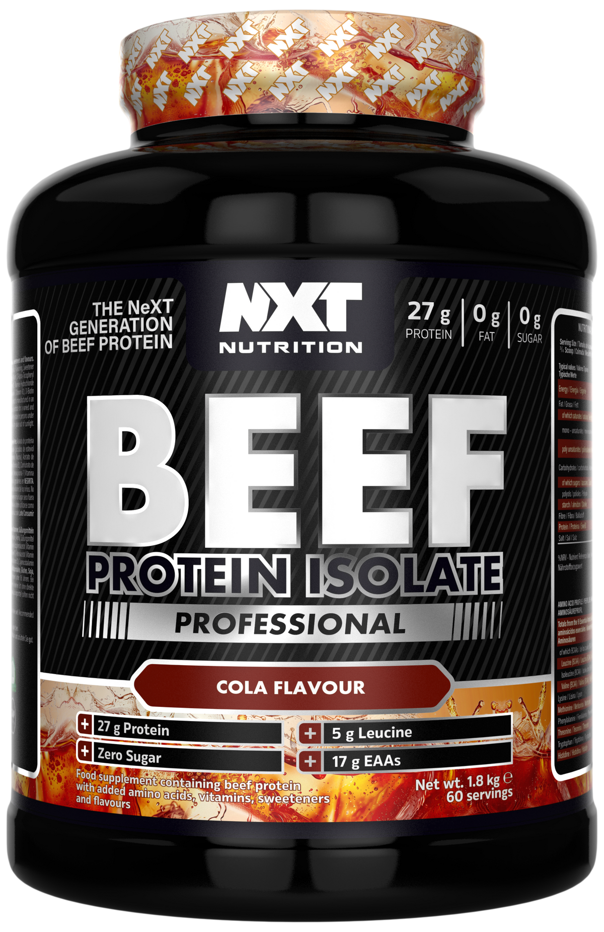 NXT Nutrition Beef Protein Isolate Professional 1.8kg Cola