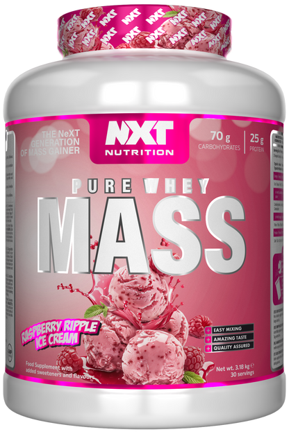 NXT Pure Whey Mass 3.18kg Raspberry Ripple Ice Cream
