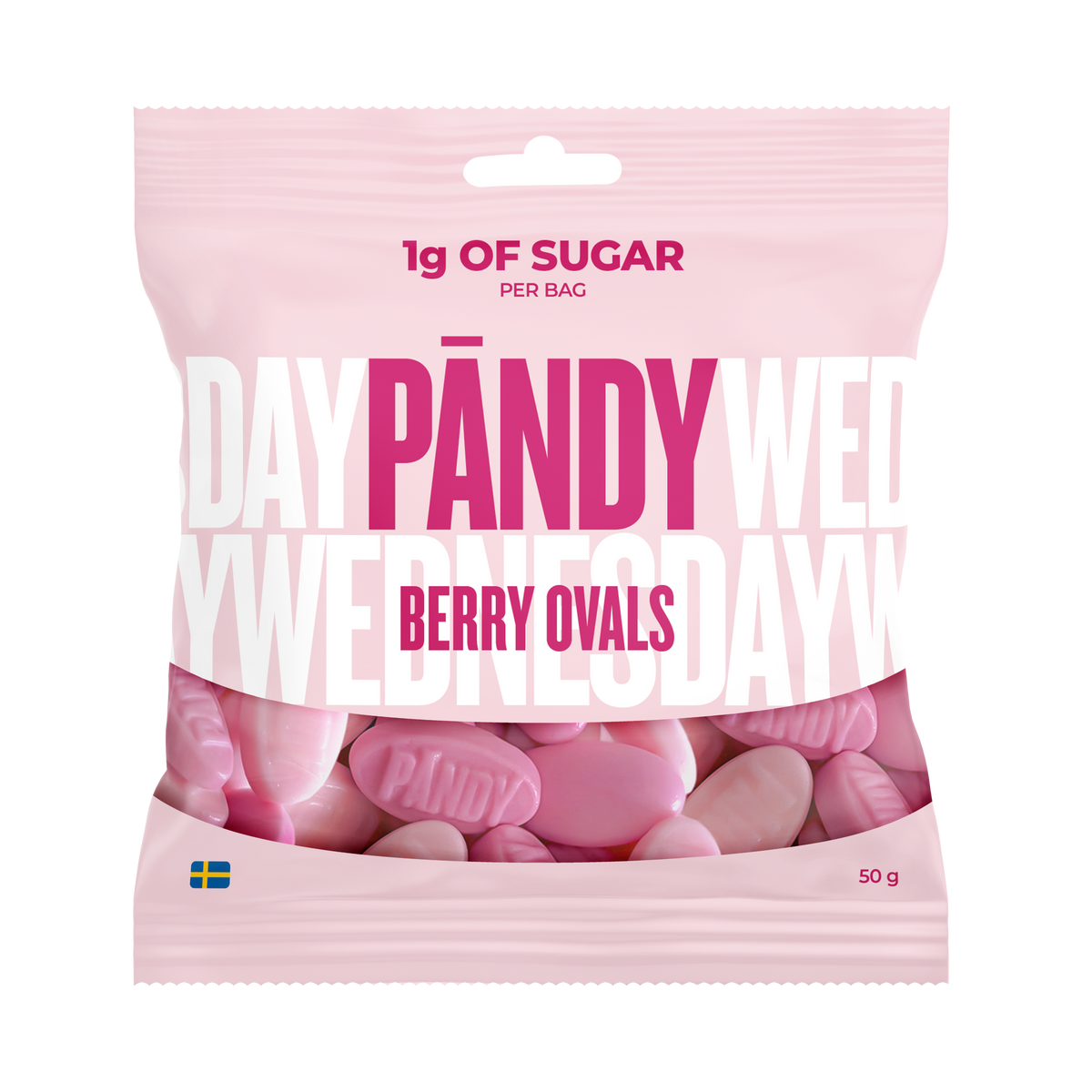 PANDY Berry Ovals 50g bag — supplied as 14 bags