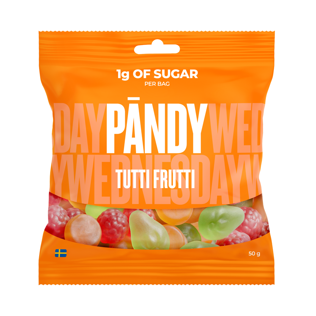 PANDY Tutti Frutti 50g bag — supplied as 14 bags