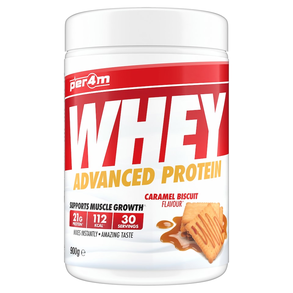 Per4m Advanced Whey Protein 900g Caramel Biscuit