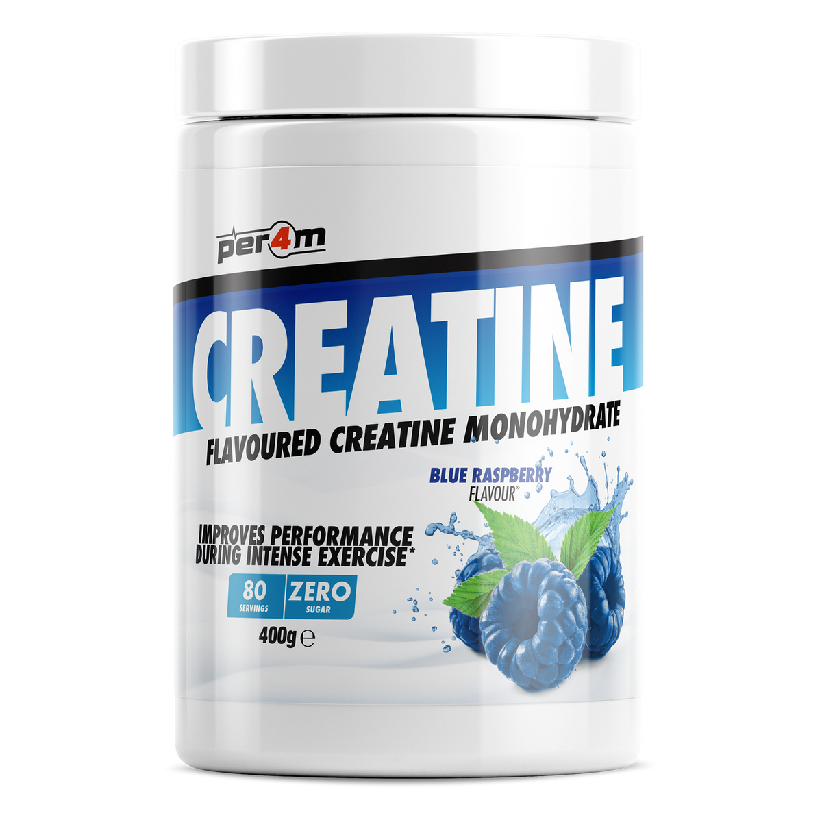 Per4m Creatine 400g Blue Raspberry tub
