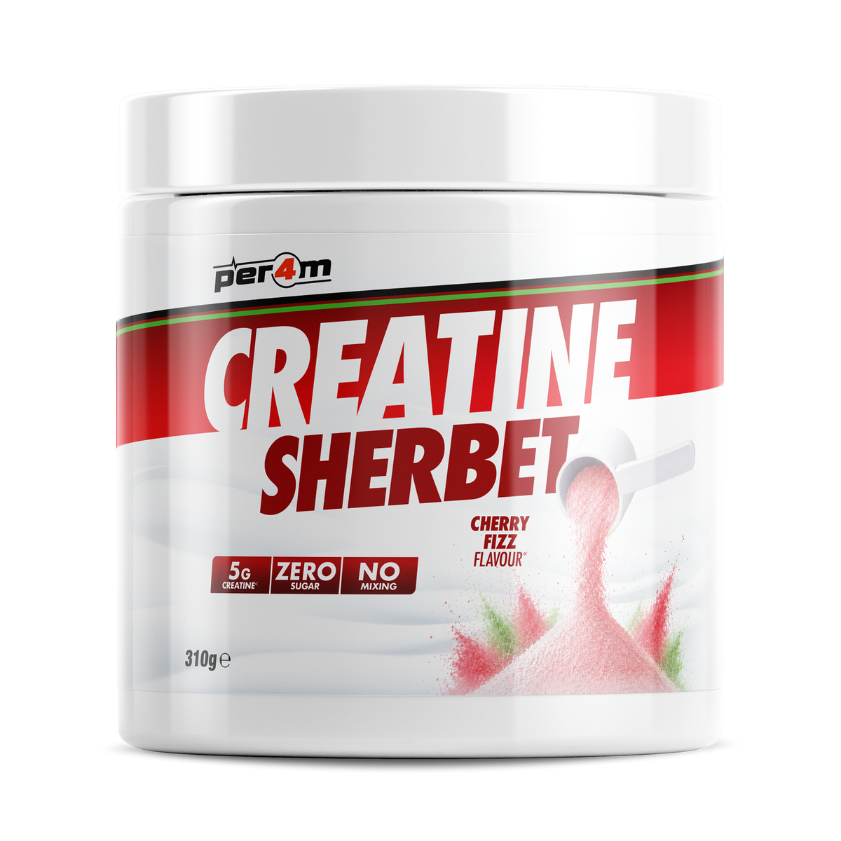 PER4M Creatine Sherbet 310g Cherry Fizz