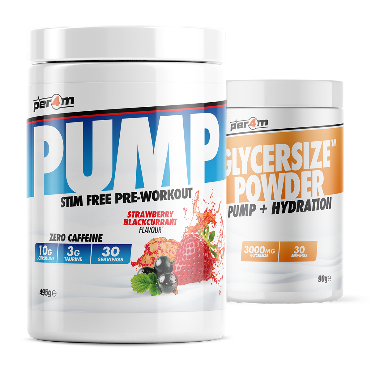 PER4M Pump 495g Strawberry Blackcurrant