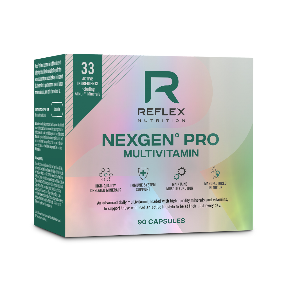 Reflex Nutrition Nexgen Pro Multivitamin 90 capsules manufacturer box front