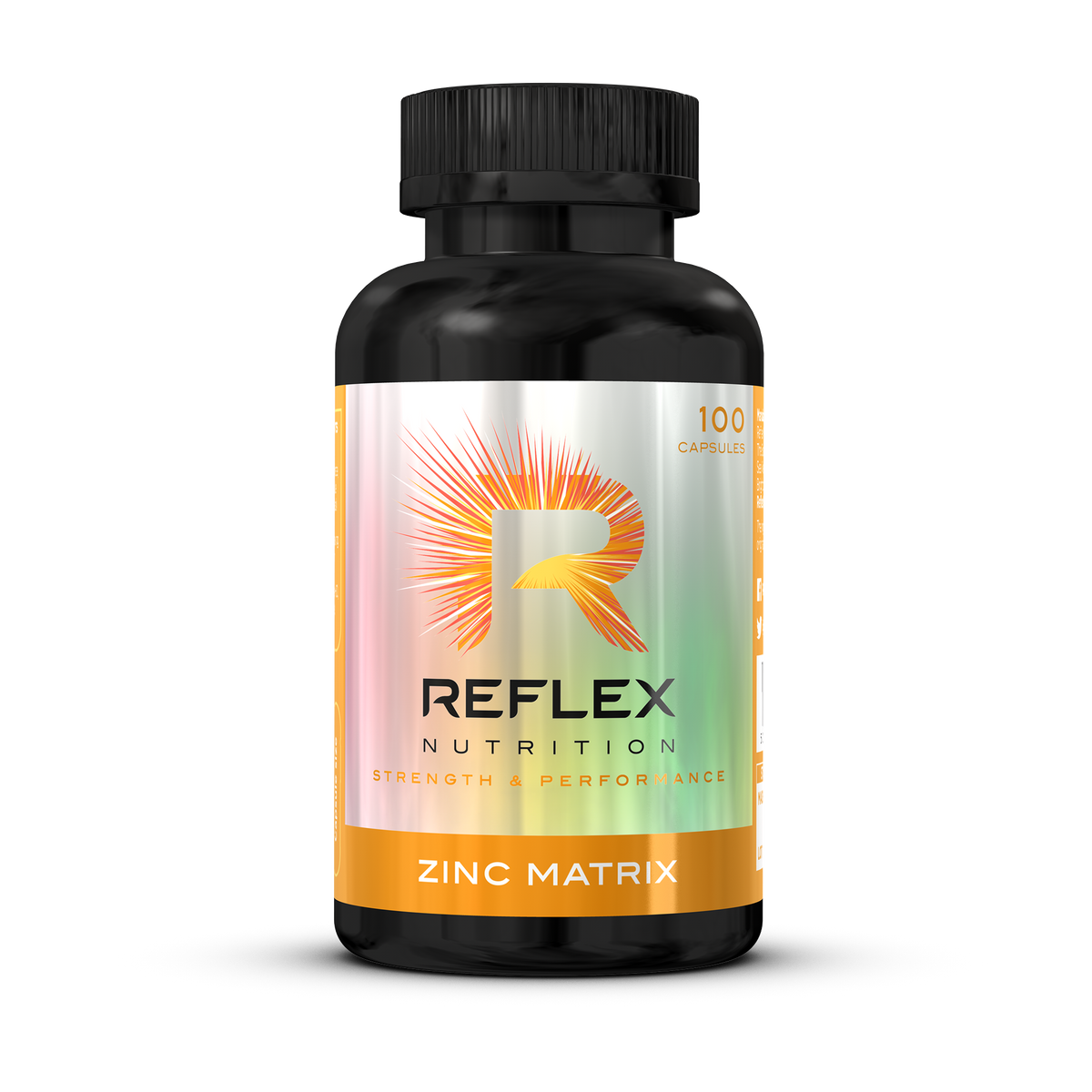 Reflex Nutrition Zinc Matrix 100 capsules front of bottle