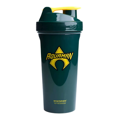 SmartShake Lite DC Comics Aquaman 800ml shaker, front view on white background