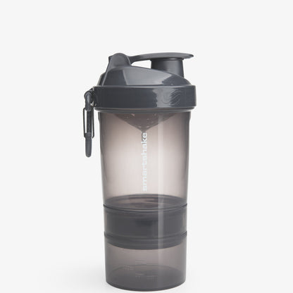 SmartShake Original2Go 600ml Space Grey shaker, front view on white background