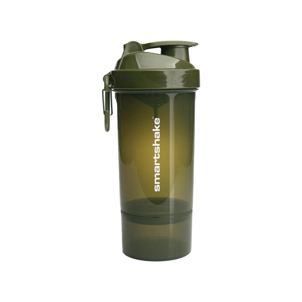 SmartShake Original2Go ONE 800ml Army Green shaker, front view