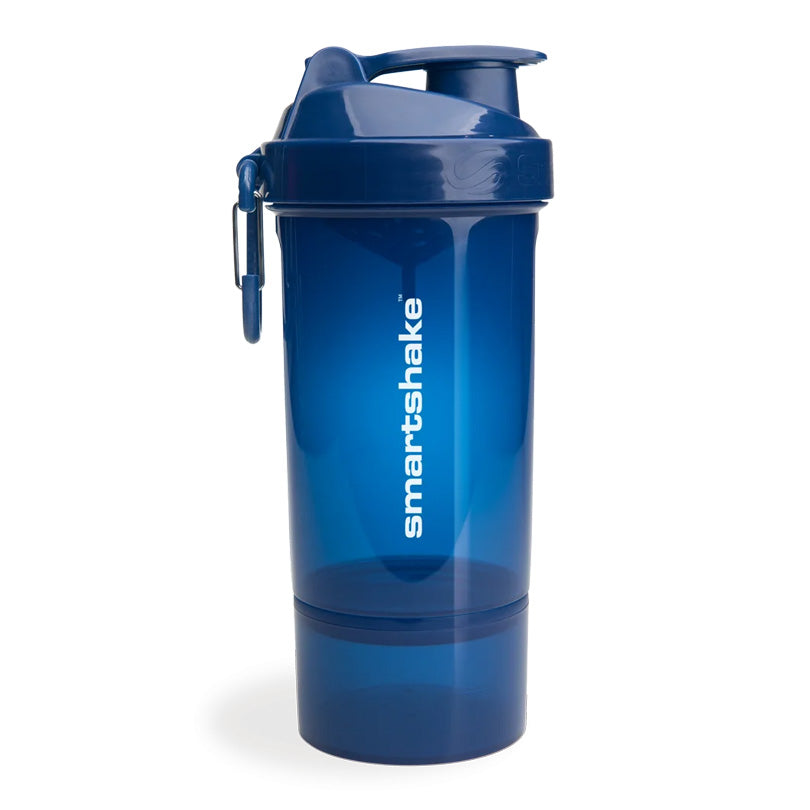 SmartShake Original2Go ONE 800ml Navy Blue shaker, front view