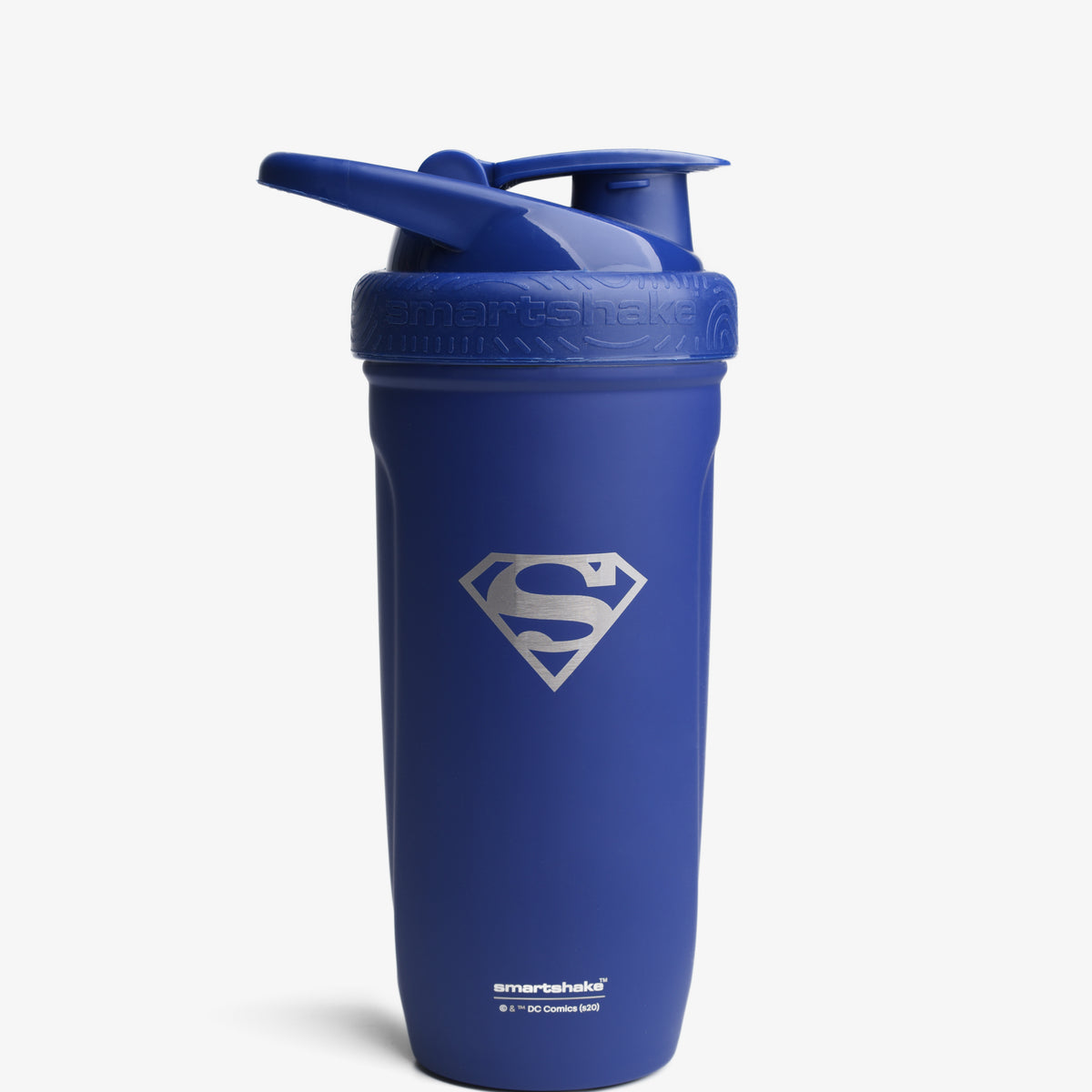 Smartshake Reforce Stainless Steel Shaker 900ml DC Superman front view