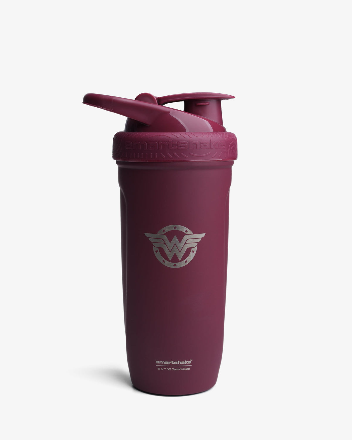 Smartshake Reforce Stainless Steel Shaker 900ml DC Wonderwoman front view