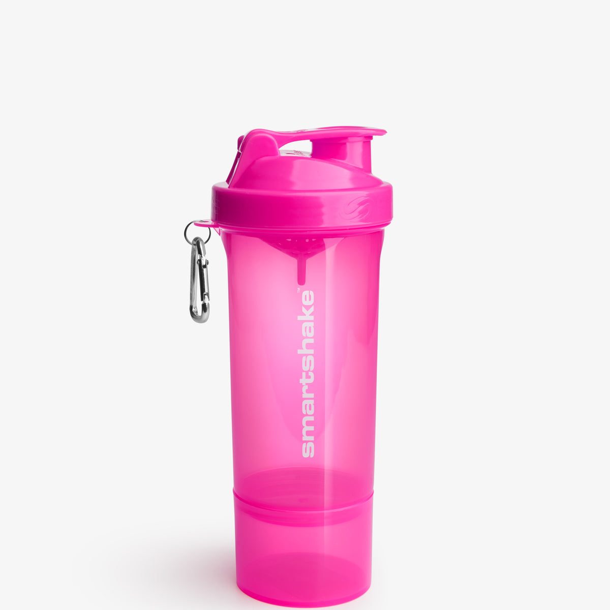 SmartShake Slim 500ml Pink shaker, front view