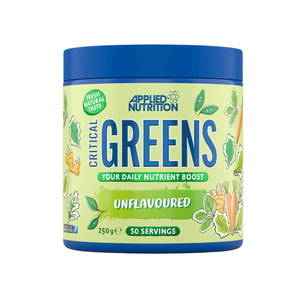 Applied Nutrition Critical Greens 250g Unflavoured front-facing tub