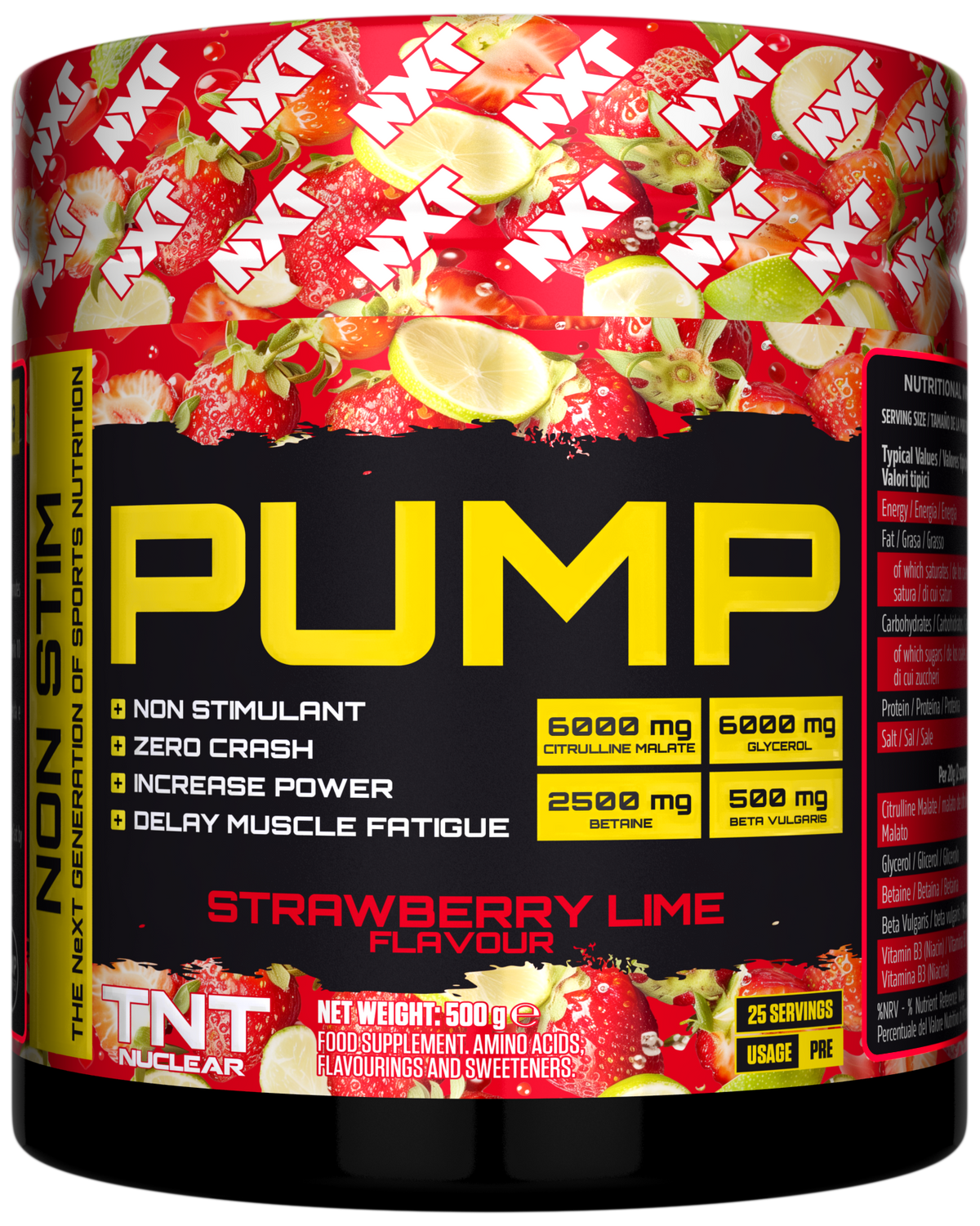 NXT Nutrition TNT Nuclear PUMP 500g Strawberry Lime