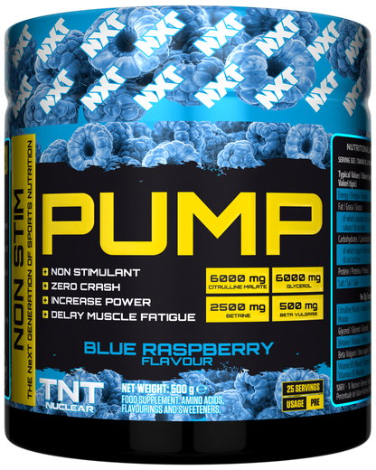 NXT Nutrition TNT Nuclear PUMP 500g Blue Raspberry