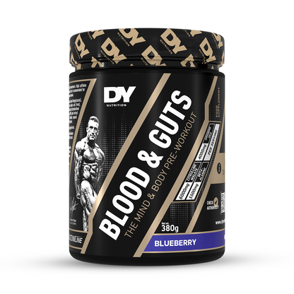 DY Nutrition Blood & Guts Blueberry 380g front-facing tub