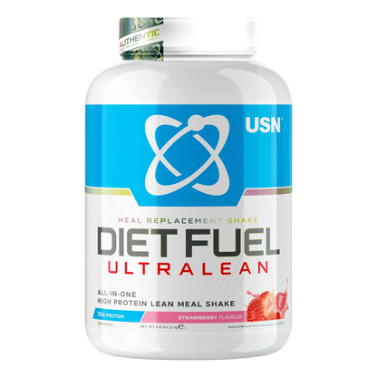 USN Diet Fuel Ultralean 2kg Strawberry front-facing tub