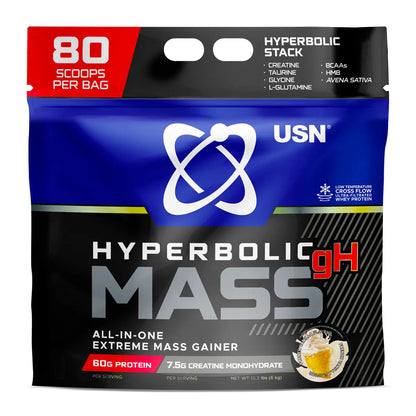 USN Hyperbolic Mass 6kg Vanilla, SKU USN274, front-facing bag on white background