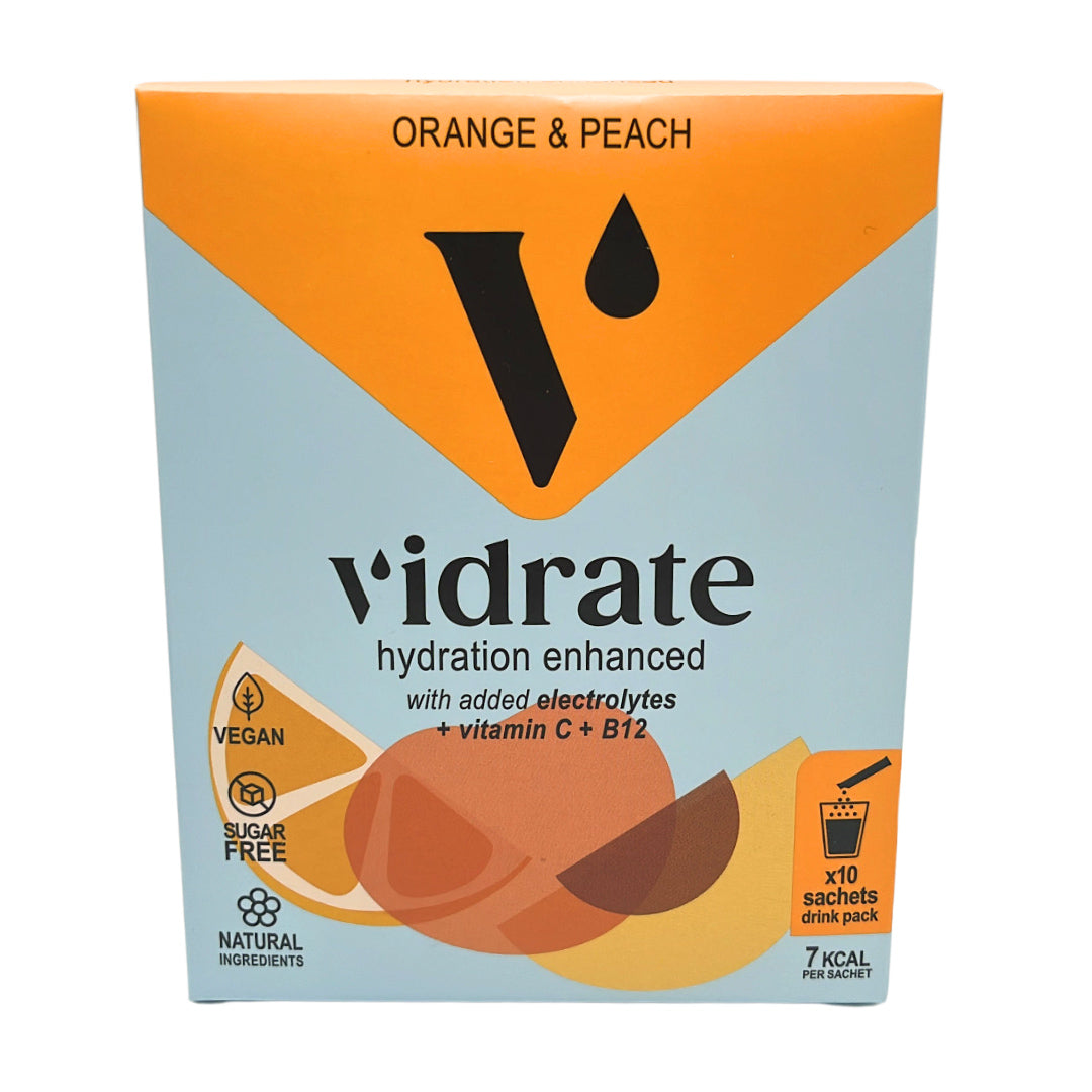 Vidrate Enhanced Hydration 10x3g Orange & Peach